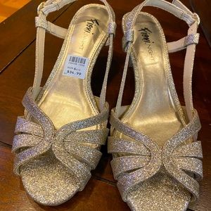 Gold sparkly heels New